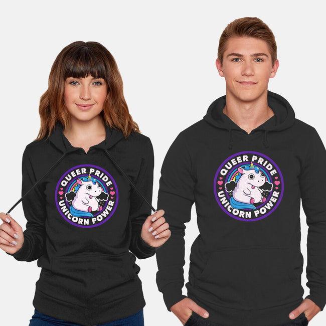 Queer Pride Unicorn Power-Unisex-Pullover-Sweatshirt-tobefonseca