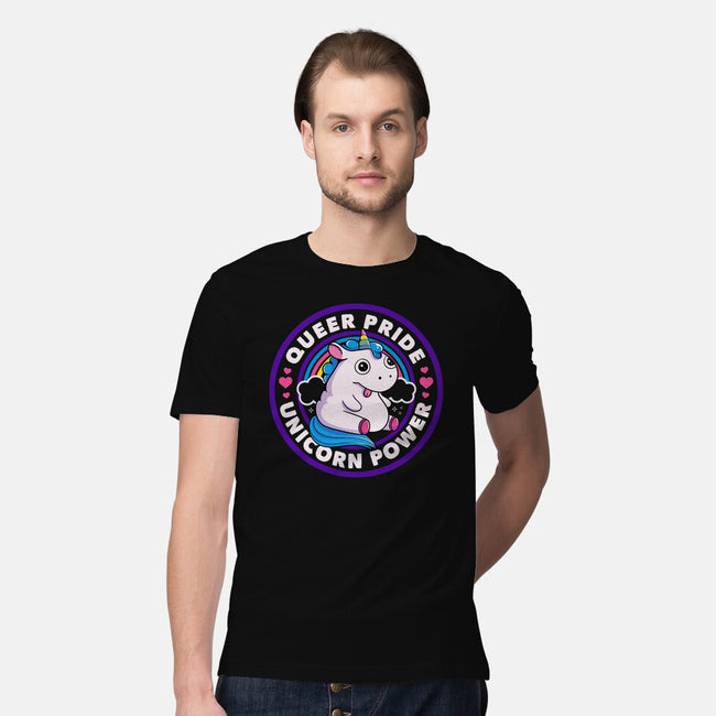 Queer Pride Unicorn Power-Mens-Premium-Tee-tobefonseca