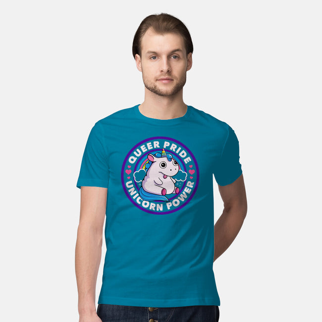 Queer Pride Unicorn Power-Mens-Premium-Tee-tobefonseca