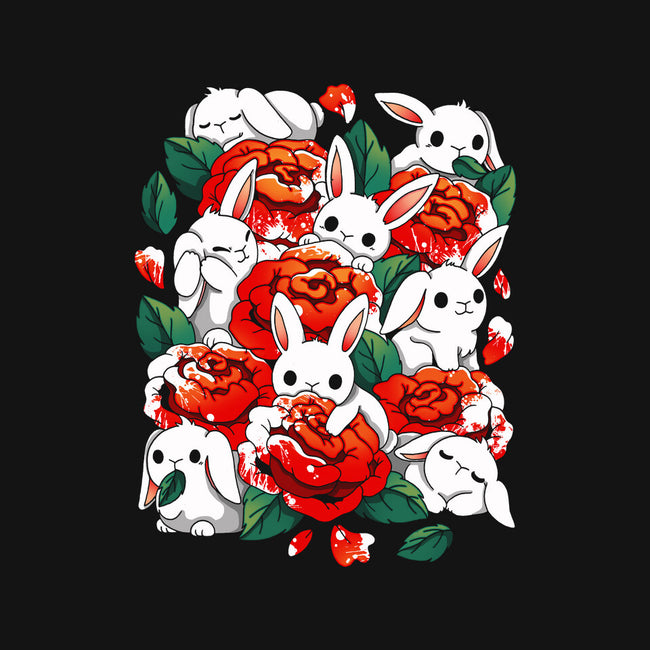 White Rabbit Rose-Unisex-Basic-Tee-Vallina84