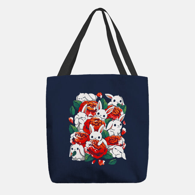 White Rabbit Rose-None-Basic Tote-Bag-Vallina84