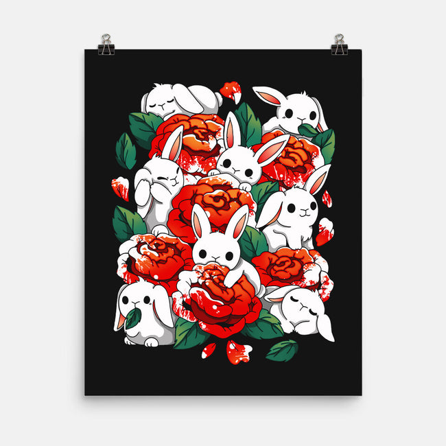 White Rabbit Rose-None-Matte-Poster-Vallina84