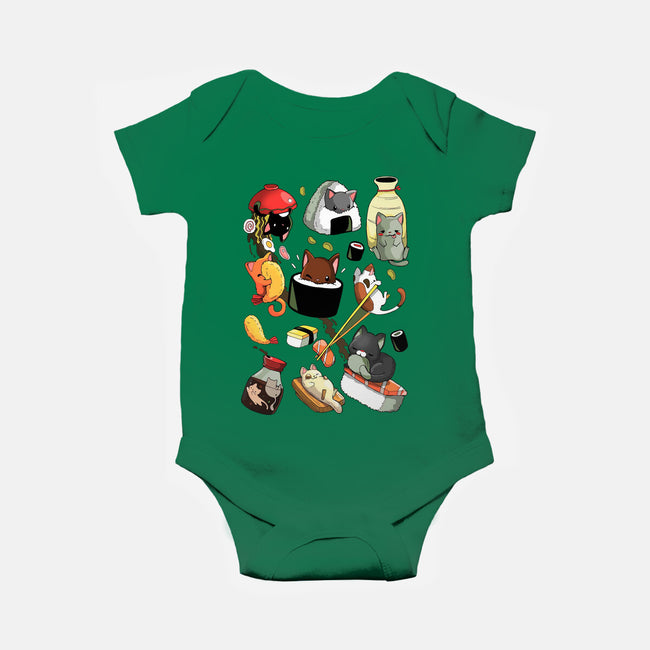 Sushi Kittens-Baby-Basic-Onesie-Vallina84