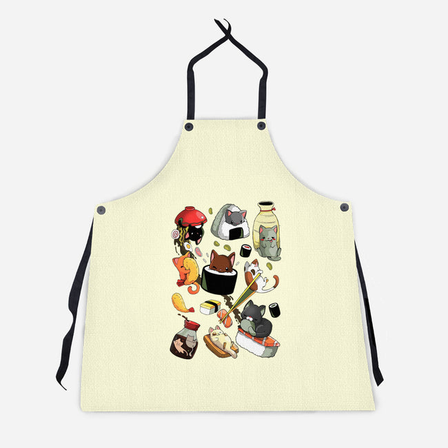 Sushi Kittens-Unisex-Kitchen-Apron-Vallina84