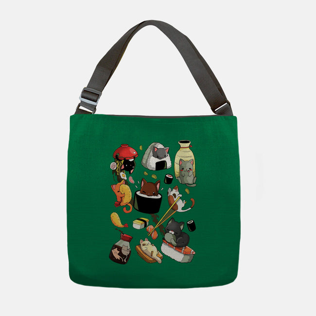 Sushi Kittens-None-Adjustable Tote-Bag-Vallina84