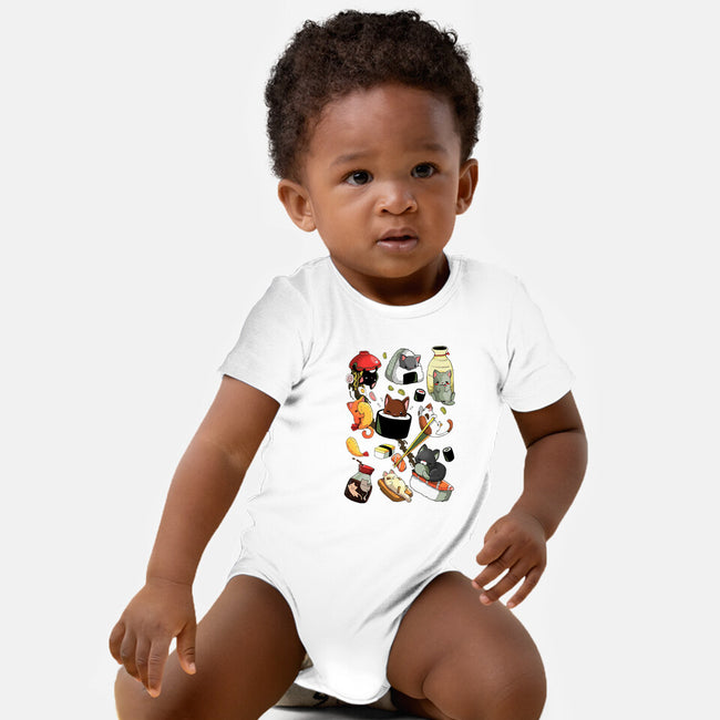 Sushi Kittens-Baby-Basic-Onesie-Vallina84