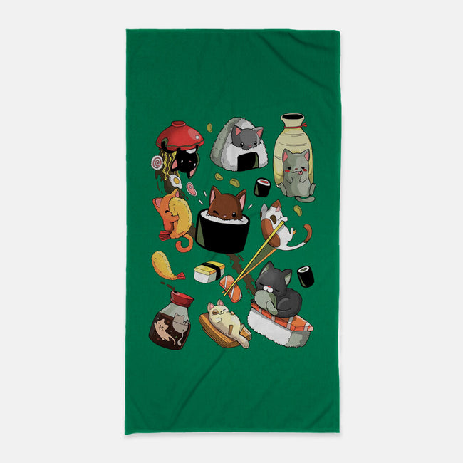 Sushi Kittens-None-Beach-Towel-Vallina84