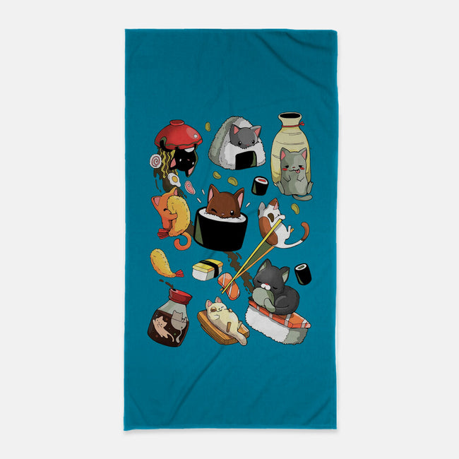 Sushi Kittens-None-Beach-Towel-Vallina84