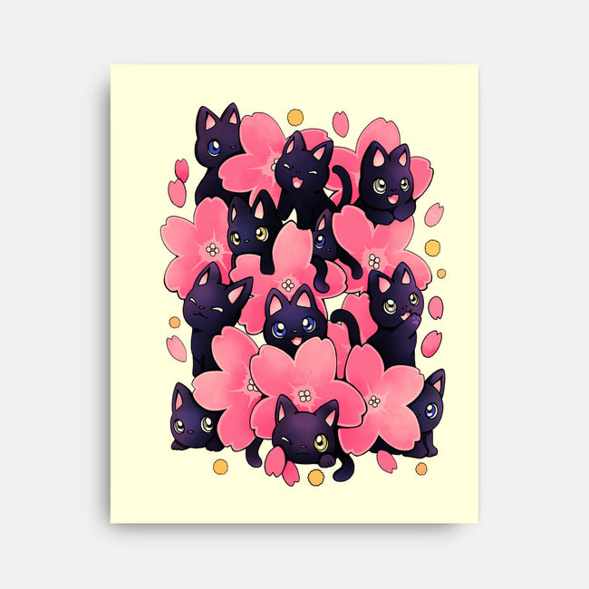 Sakura Cats-None-Stretched-Canvas-Vallina84