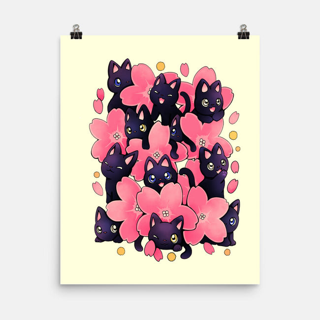 Sakura Cats-None-Matte-Poster-Vallina84