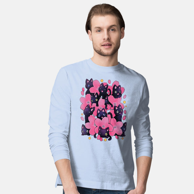 Sakura Cats-Mens-Long Sleeved-Tee-Vallina84