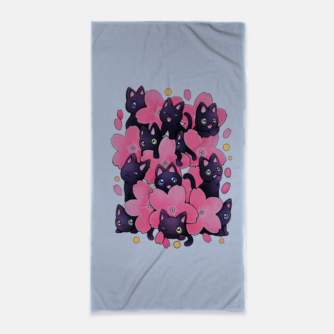 Sakura Cats-None-Beach-Towel-Vallina84