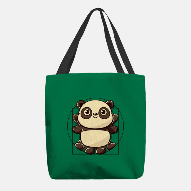 Vitruvian Panda-None-Basic Tote-Bag-koalastudio