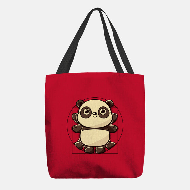 Vitruvian Panda-None-Basic Tote-Bag-koalastudio