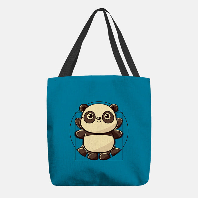 Vitruvian Panda-None-Basic Tote-Bag-koalastudio