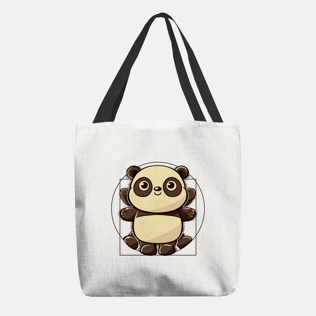 Vitruvian Panda-None-Basic Tote-Bag-koalastudio