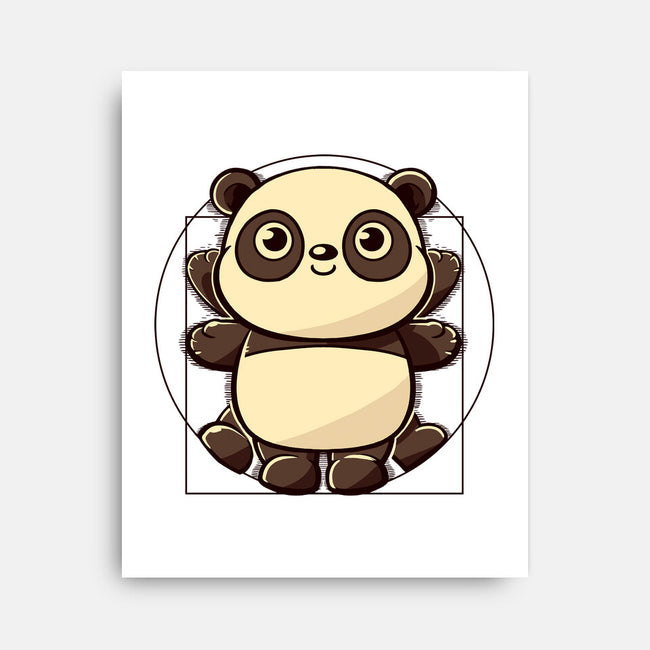 Vitruvian Panda-None-Stretched-Canvas-koalastudio