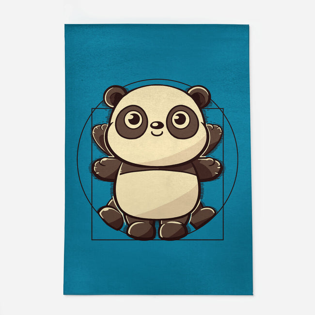 Vitruvian Panda-None-Indoor-Rug-koalastudio