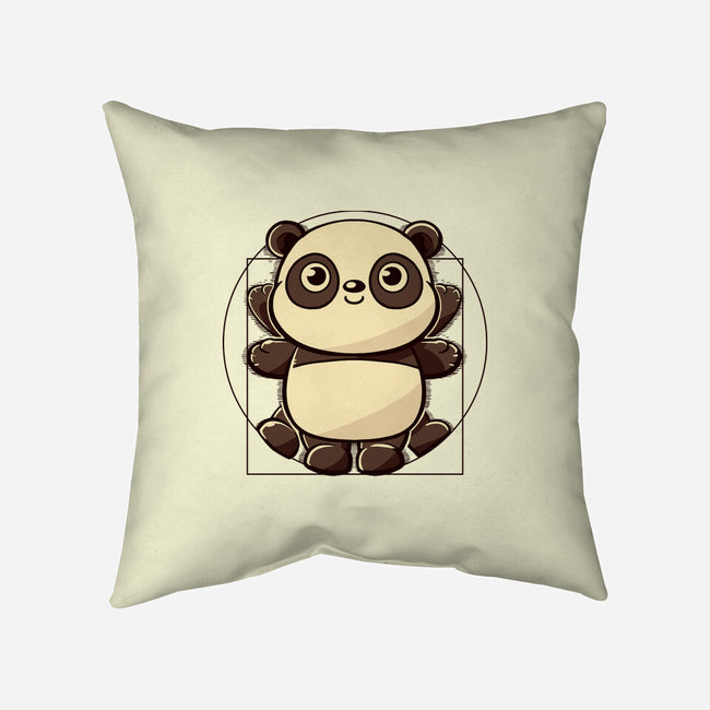 Vitruvian Panda-None-Removable Cover-Throw Pillow-koalastudio