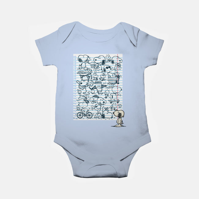 Doodle Beagle-Baby-Basic-Onesie-Xentee