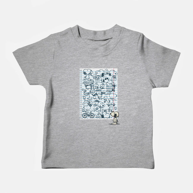 Doodle Beagle-Baby-Basic-Tee-Xentee