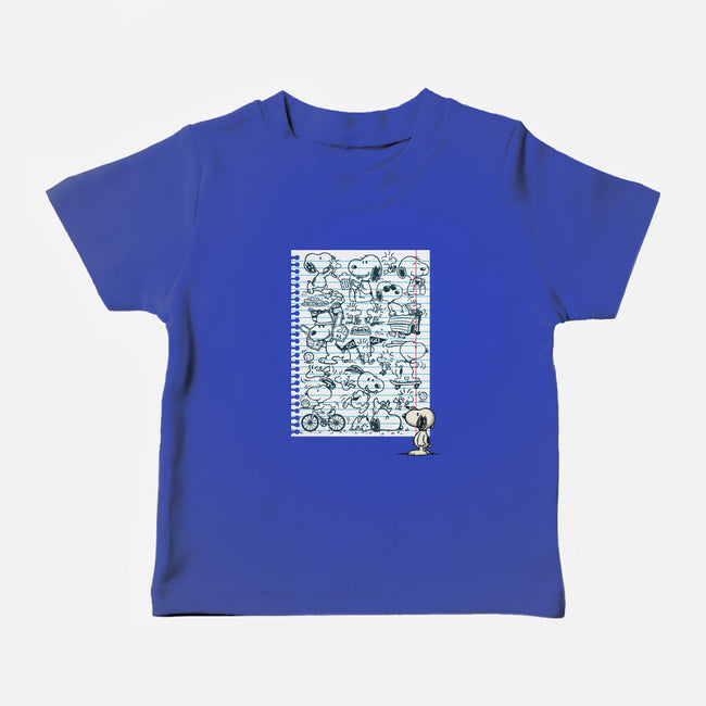 Doodle Beagle-Baby-Basic-Tee-Xentee