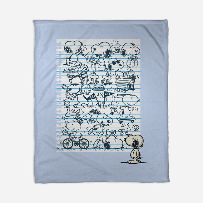 Doodle Beagle-None-Fleece-Blanket-Xentee