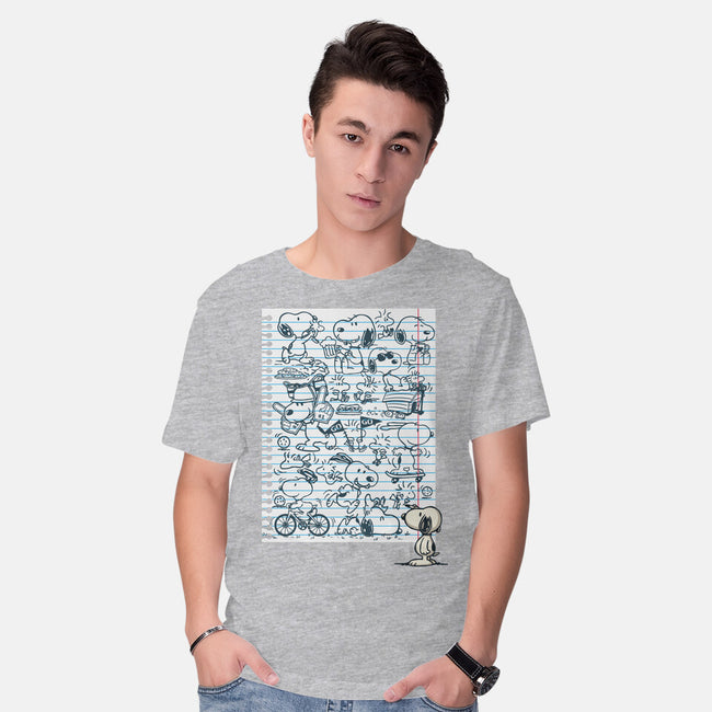 Doodle Beagle-Mens-Basic-Tee-Xentee