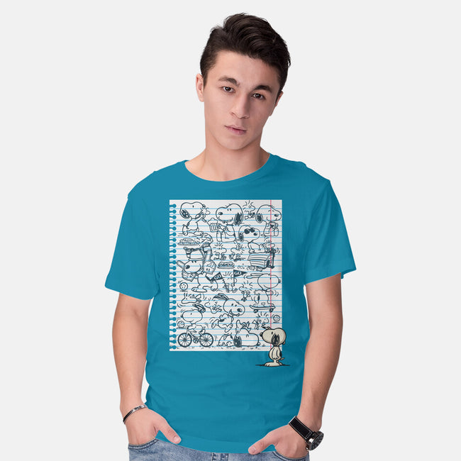 Doodle Beagle-Mens-Basic-Tee-Xentee