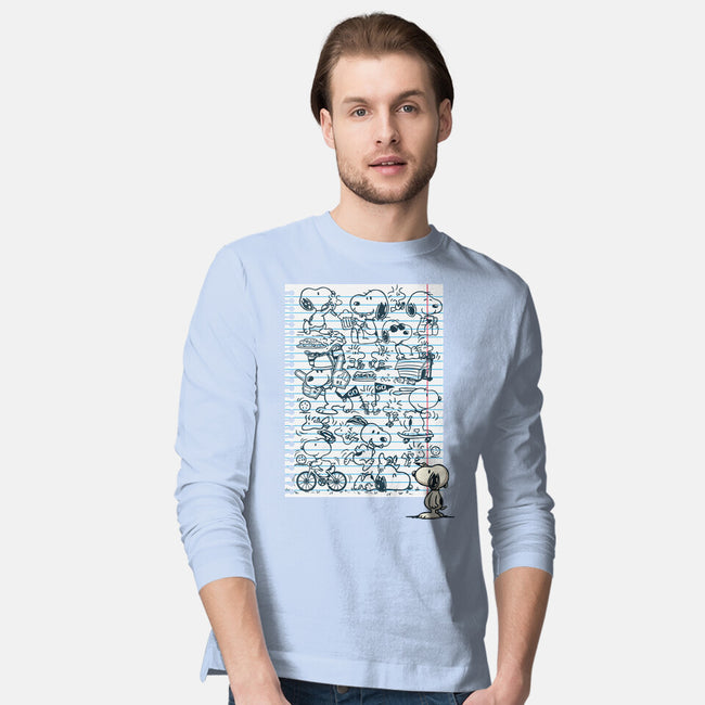 Doodle Beagle-Mens-Long Sleeved-Tee-Xentee