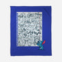 Doodle Alien-None-Fleece-Blanket-Xentee