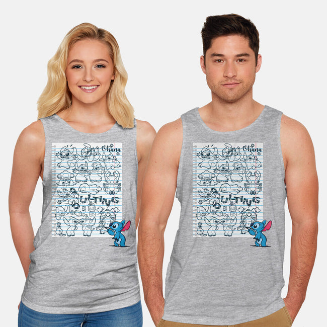 Doodle Alien-Unisex-Basic-Tank-Xentee