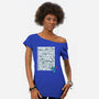 Doodle Alien-Womens-Off Shoulder-Tee-Xentee