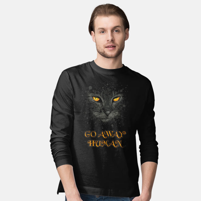 Go Away Human-Mens-Long Sleeved-Tee-Tronyx79