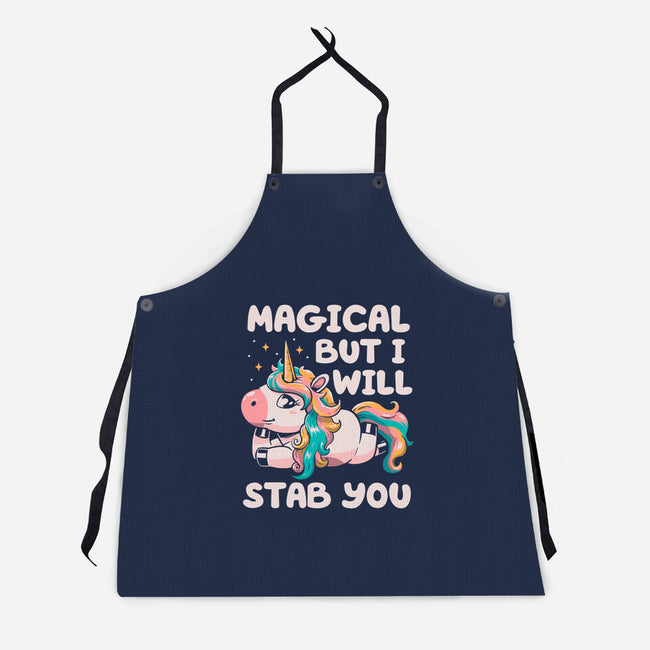 Magical But Will Stab You-Unisex-Kitchen-Apron-koalastudio