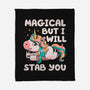 Magical But Will Stab You-None-Fleece-Blanket-koalastudio