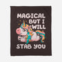 Magical But Will Stab You-None-Fleece-Blanket-koalastudio