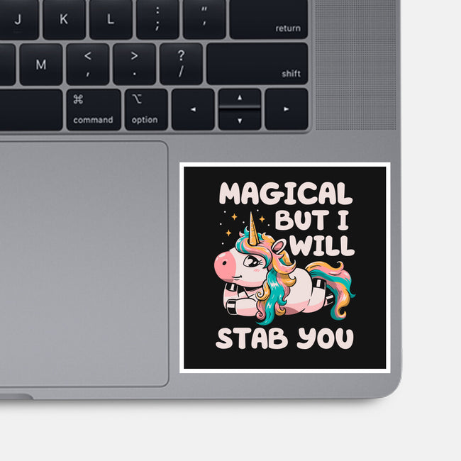 Magical But Will Stab You-None-Glossy-Sticker-koalastudio