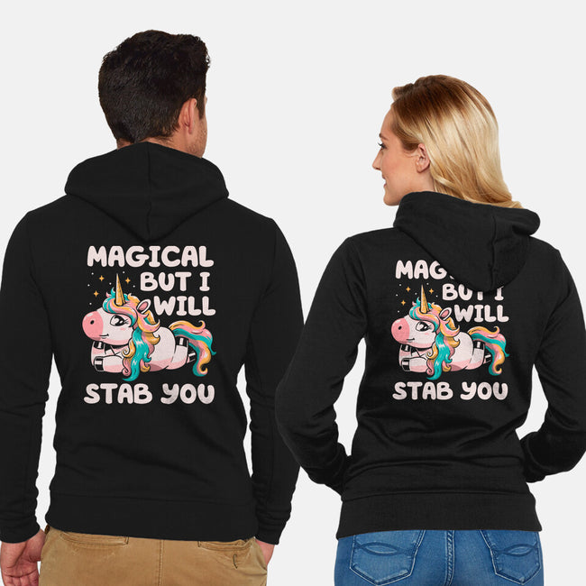 Magical But Will Stab You-Unisex-Zip-Up-Sweatshirt-koalastudio