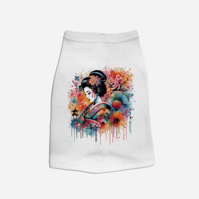 Geiko Watercolor-Cat-Basic-Pet Tank-DrMonekers