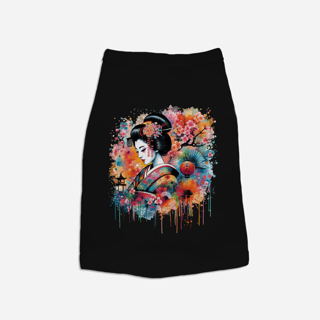 Geiko Watercolor-Dog-Basic-Pet Tank-DrMonekers