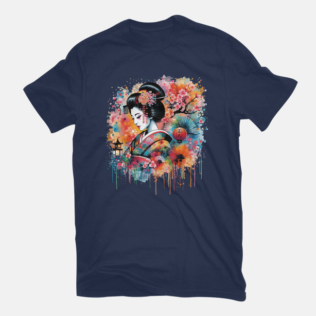 Geiko Watercolor-Womens-Fitted-Tee-DrMonekers