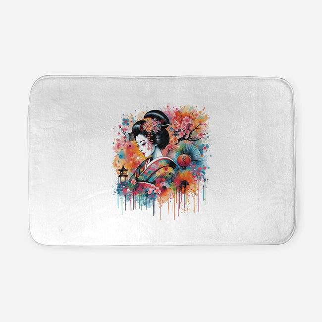 Geiko Watercolor-None-Memory Foam-Bath Mat-DrMonekers