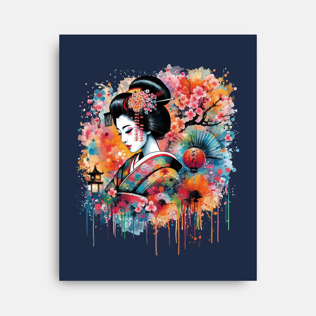 Geiko Watercolor-None-Stretched-Canvas-DrMonekers