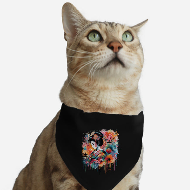 Geiko Watercolor-Cat-Adjustable-Pet Collar-DrMonekers