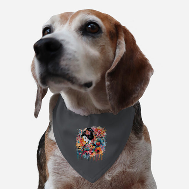 Geiko Watercolor-Dog-Adjustable-Pet Collar-DrMonekers