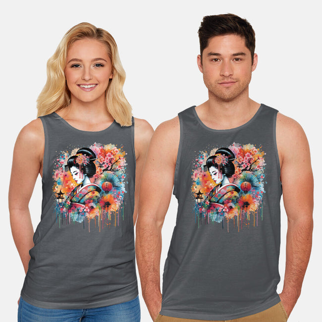 Geiko Watercolor-Unisex-Basic-Tank-DrMonekers