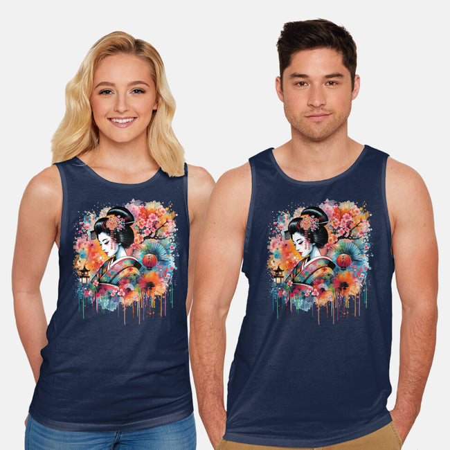 Geiko Watercolor-Unisex-Basic-Tank-DrMonekers