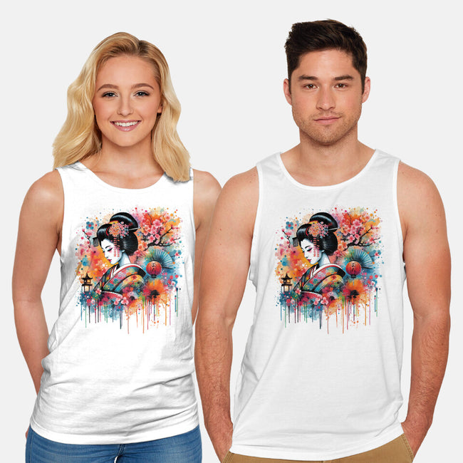 Geiko Watercolor-Unisex-Basic-Tank-DrMonekers