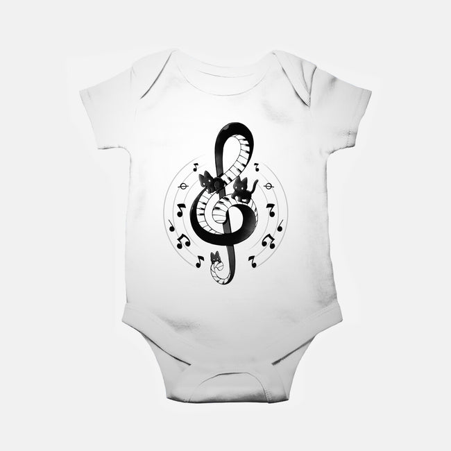 Violin Key Kittens-Baby-Basic-Onesie-Vallina84